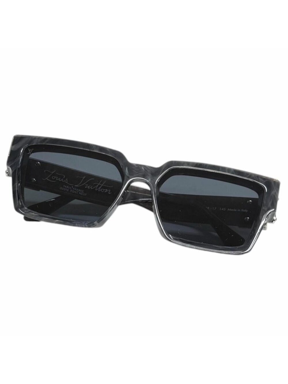 Louis Vuitton 1.1 Millionaire Square Sunglasses Gray 58 Demo Lens Eyewear